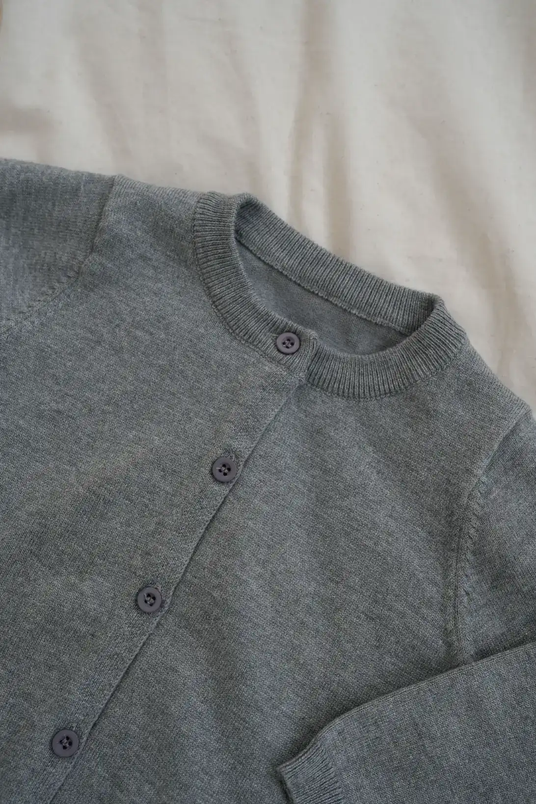 grey kids knitted cardigan