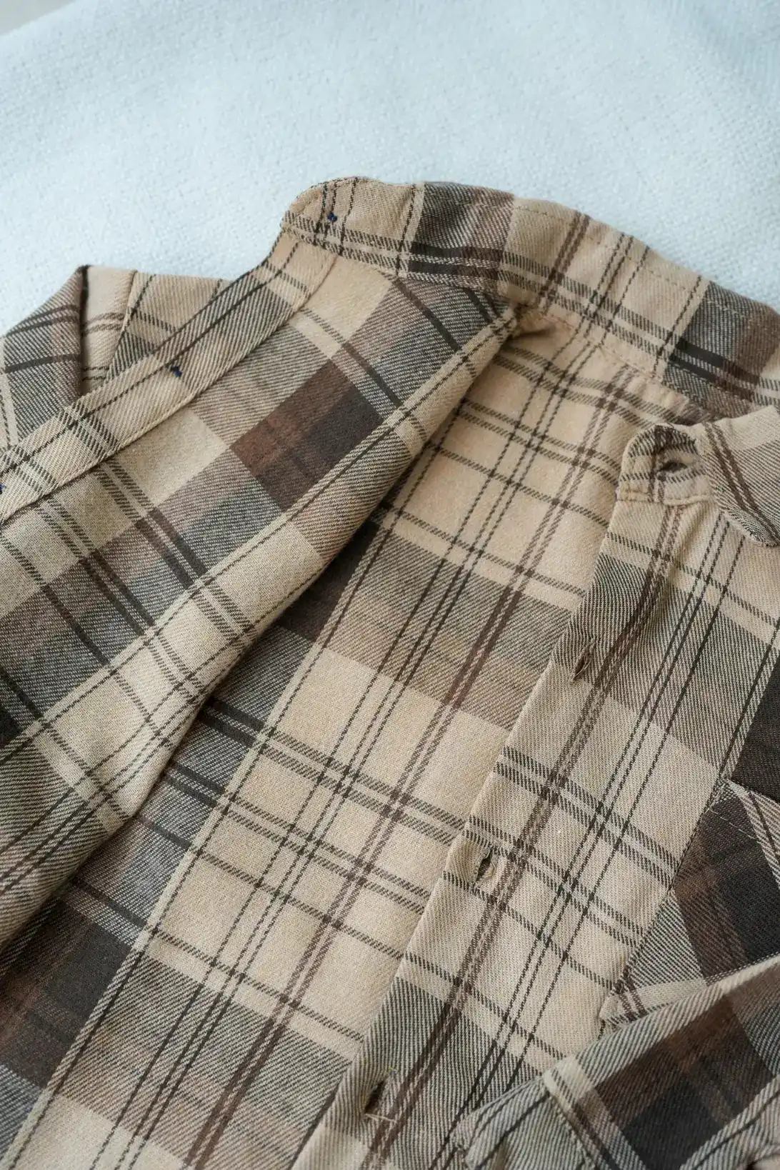 Brown checked shirt for toddlers