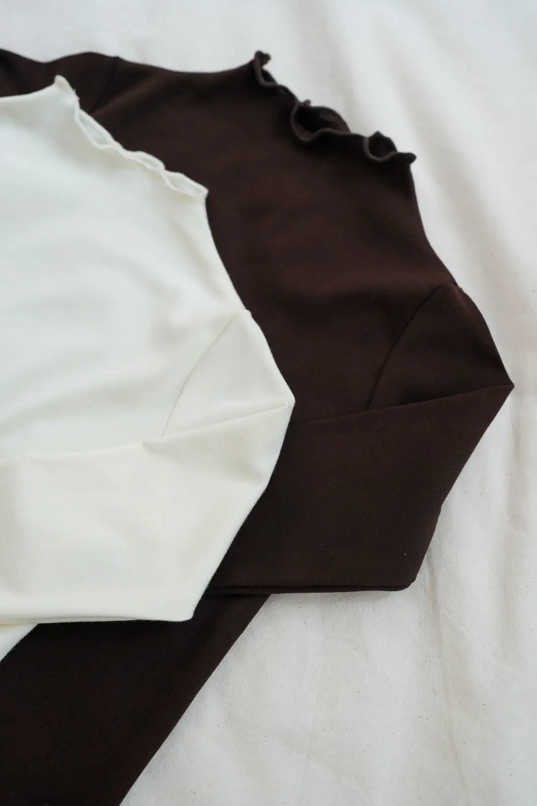 Cream cotton turtleneck for toddlers