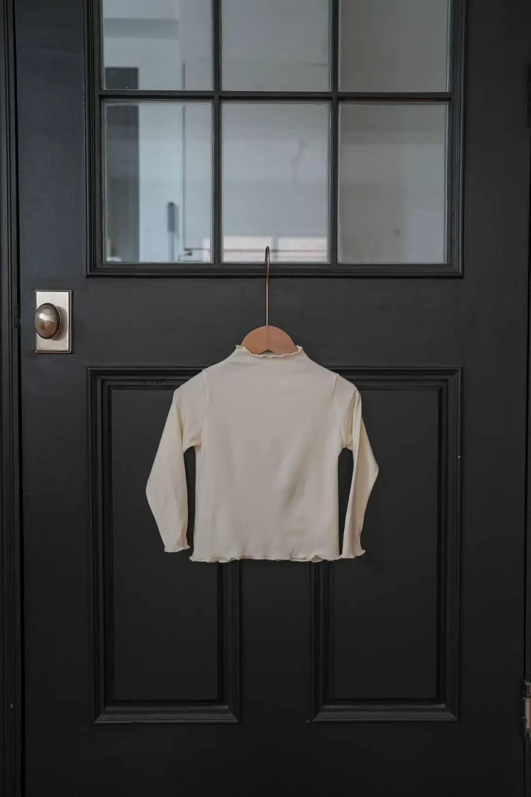 Cream cotton turtleneck for toddlers
