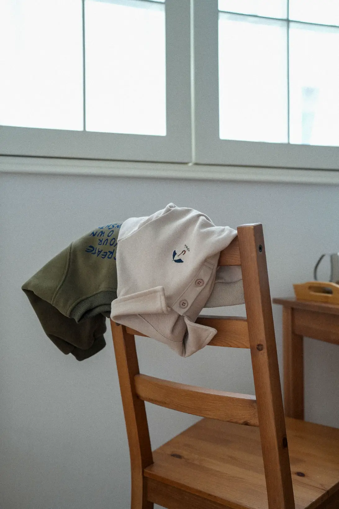 Lightweight cotton long sleeve polo top for toddlers