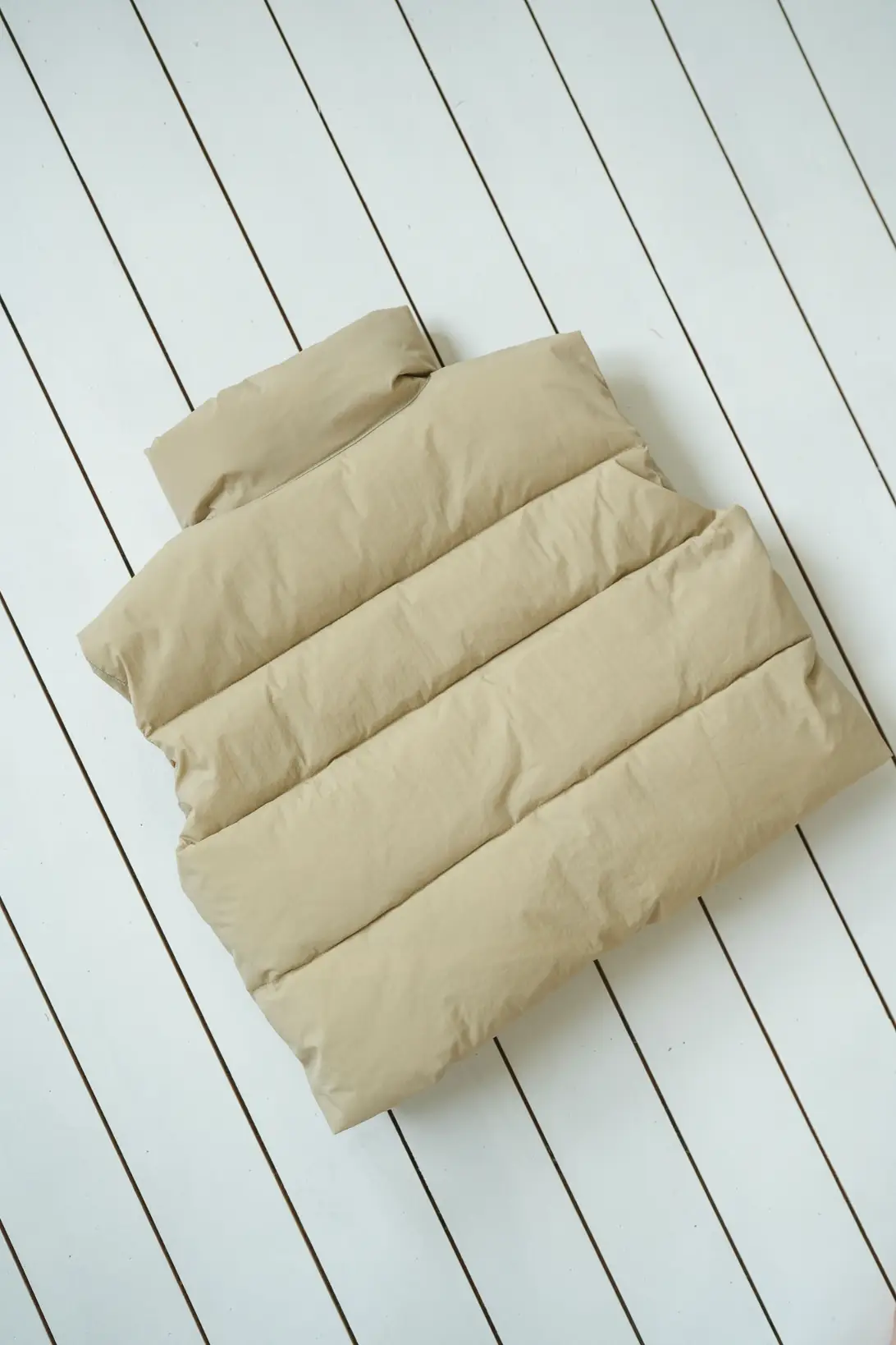 light beige puffer vest for toddlers