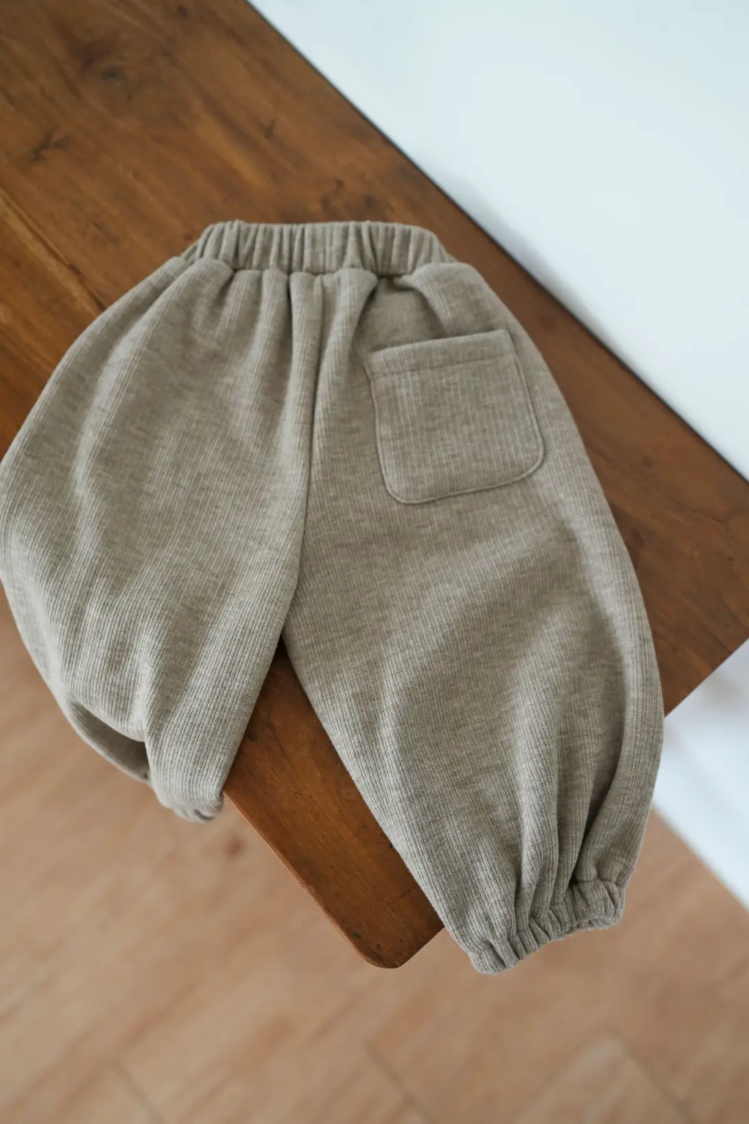 Sandy beige fleece joggers for kids