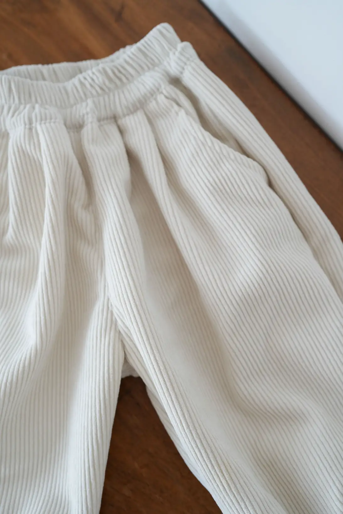Cream corduroy trousers
