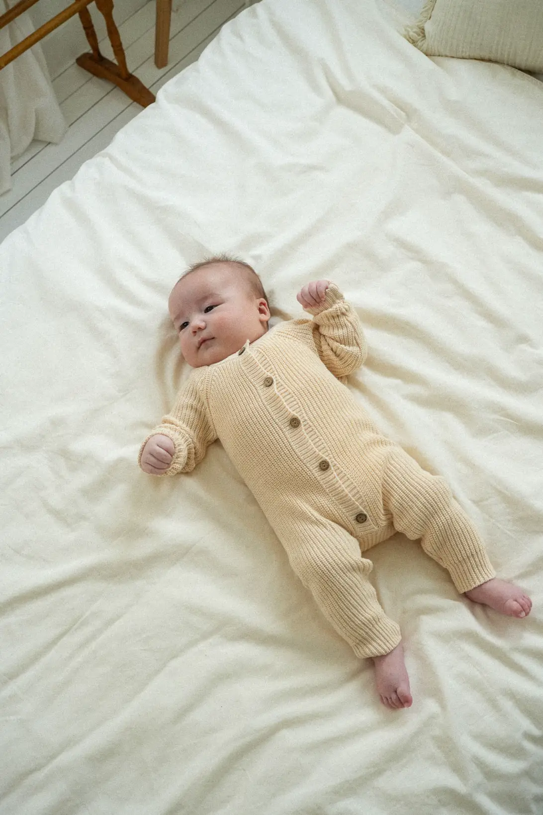 100% cotton knitted baby romper
