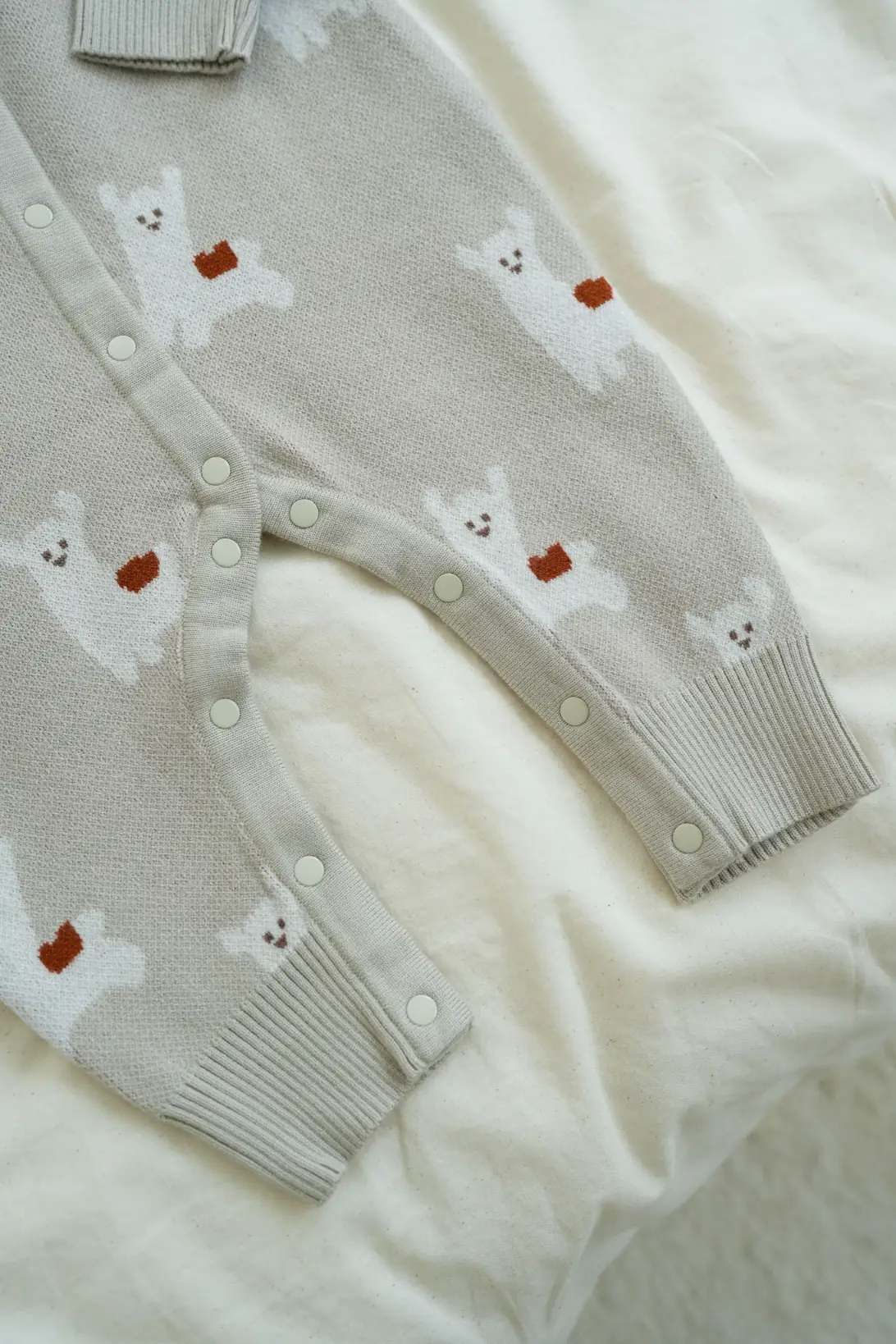 Adventure Buddy soft knitted baby romper