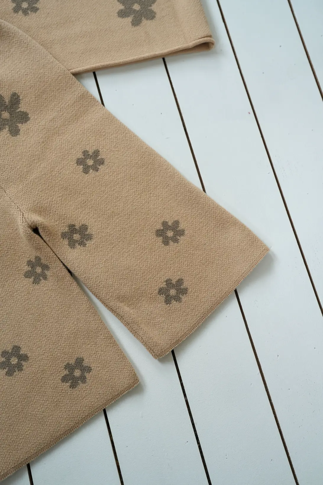 Flower Meadow cotton knit set for toddlers