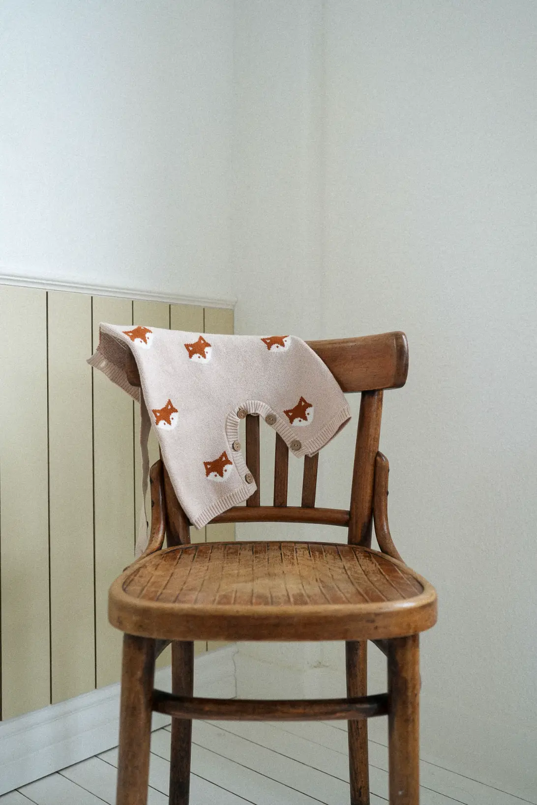 Little Fox 100% cotton knitted baby romper