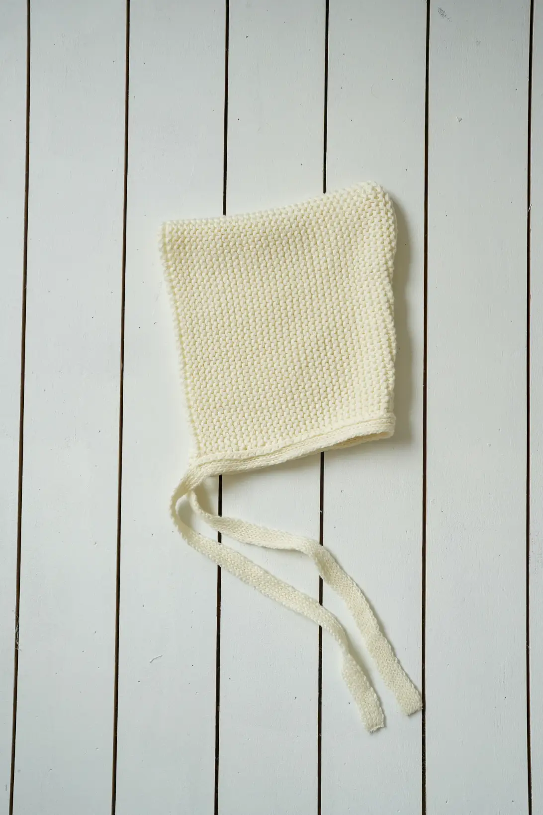 Cream Little Gnome Bonnet made from 100% cotton