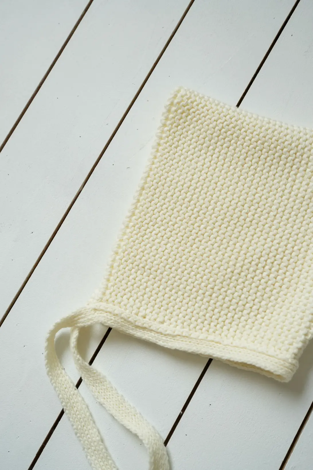 cream cotton Little Gnome Bonnet