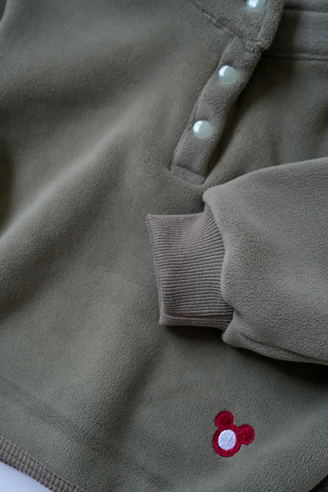 Kids olive fleece pullover and trousers
