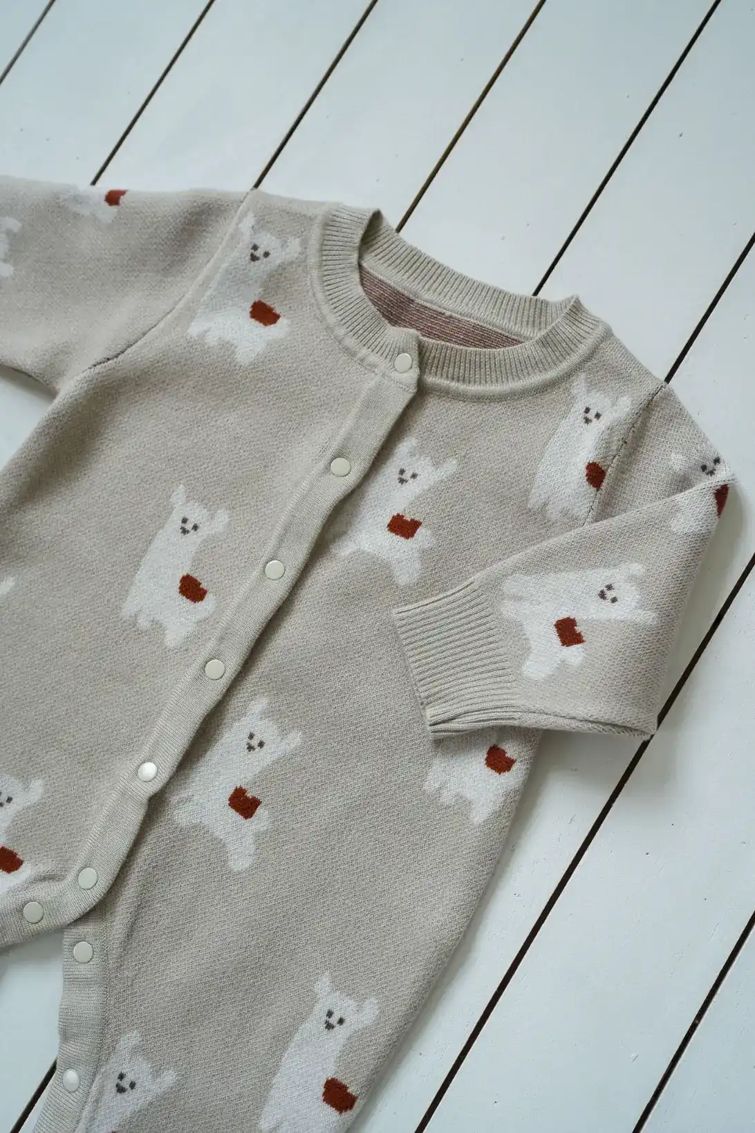 Baby soft knitted romper
