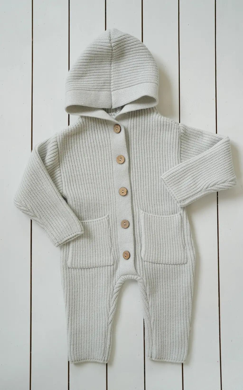 Knitted warm and soft baby romper