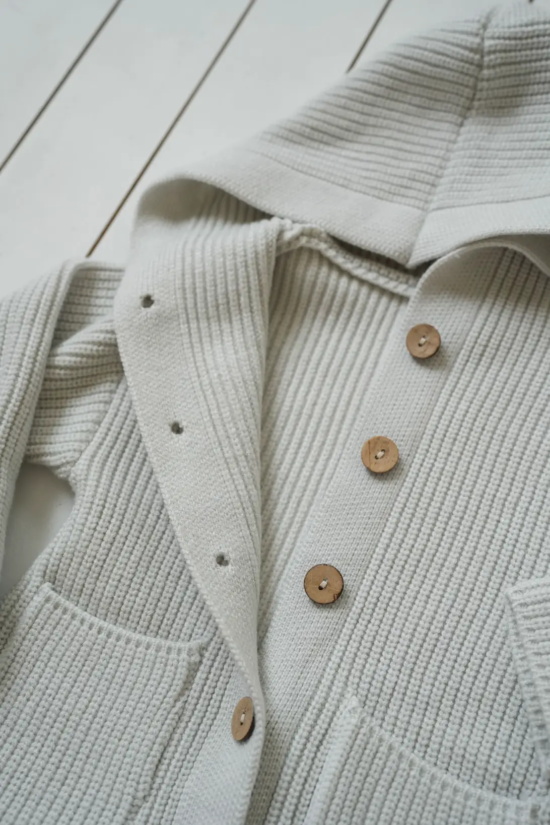 Knitted warm baby autumn romper