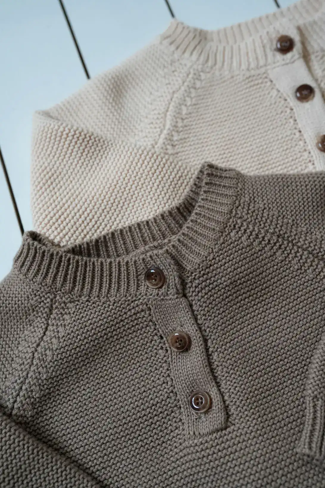 Little Nest 100% cotton knitted baby bodysuit in neutral colours – LULLA