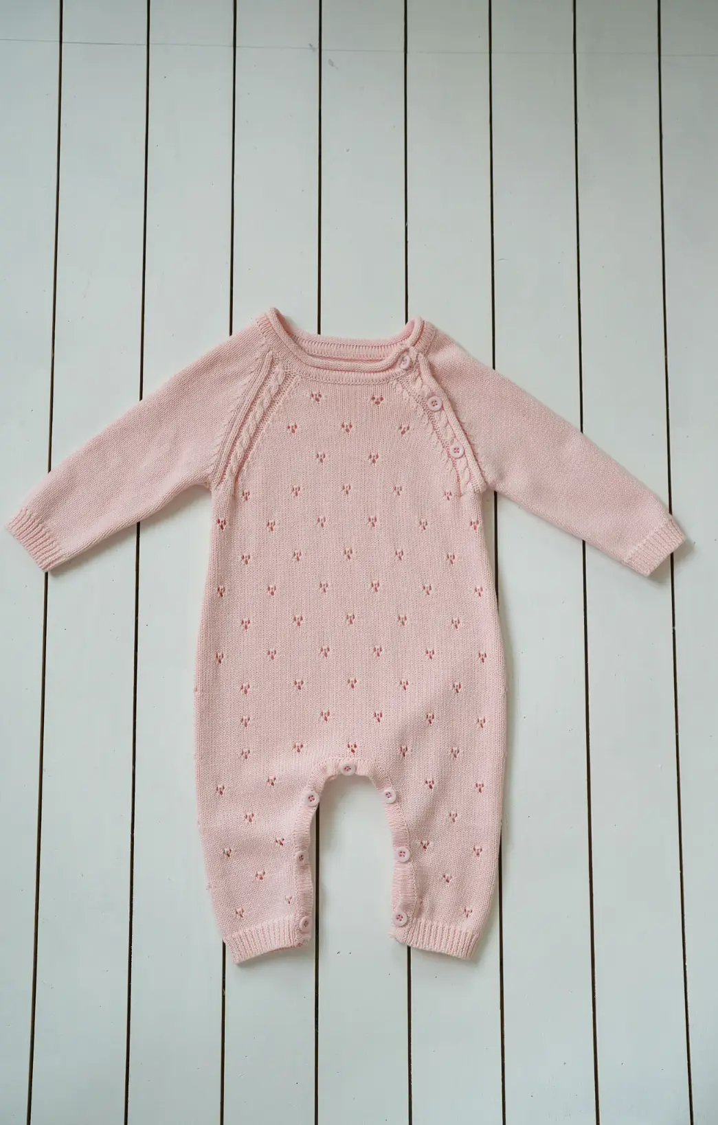 Pink Cloud knitted Romper