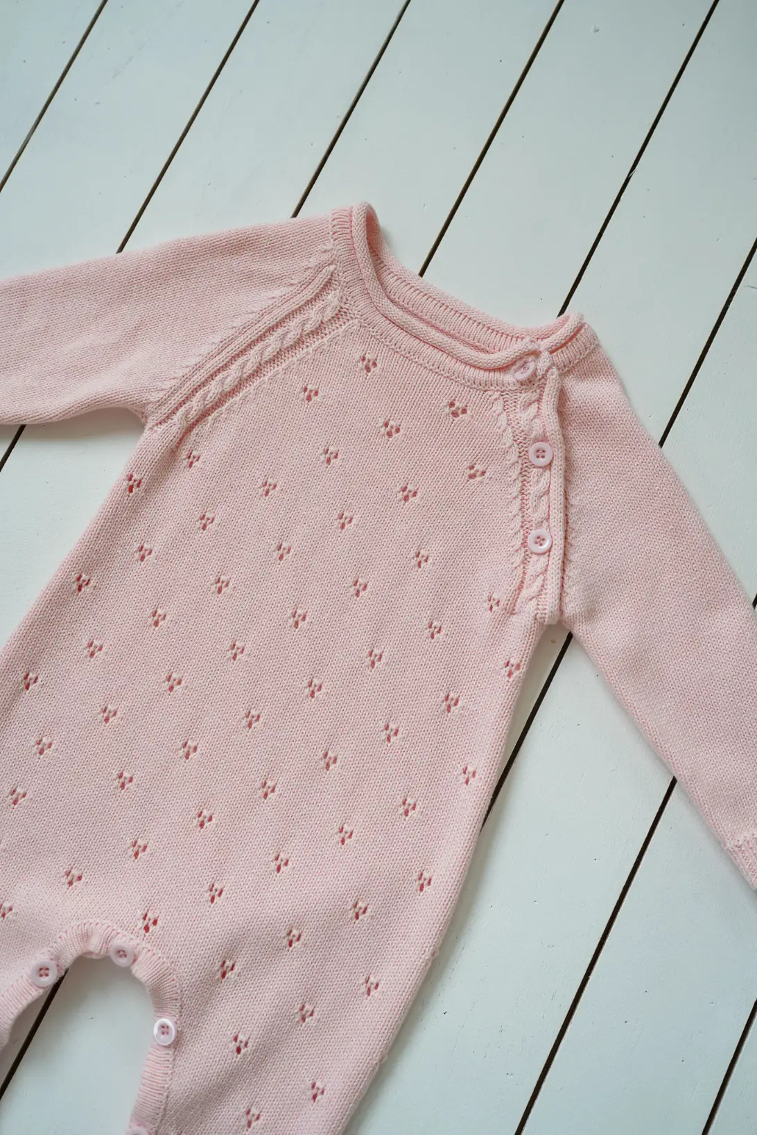 Pink Cloud knitted Romper