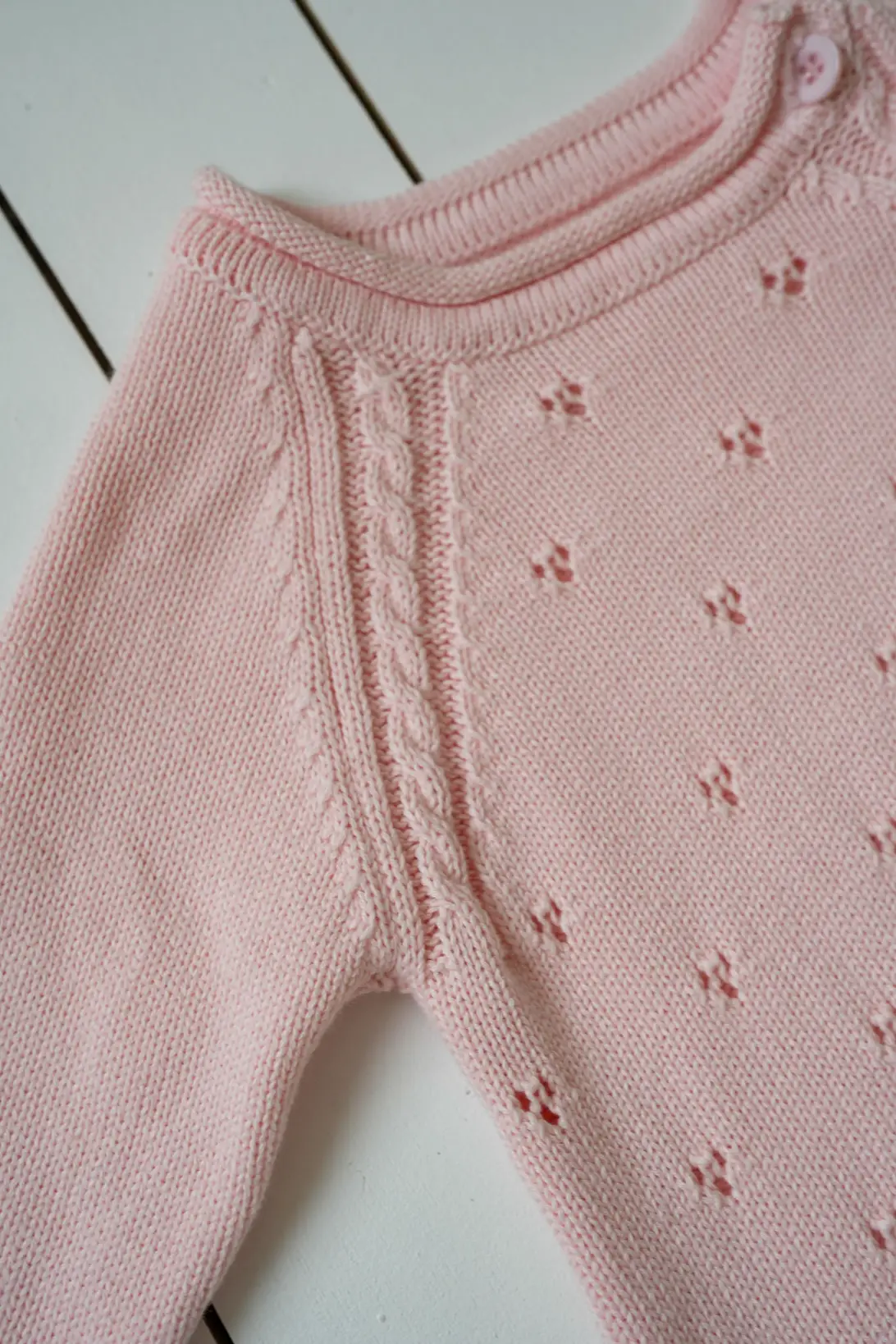Pink Cloud knitted Romper
