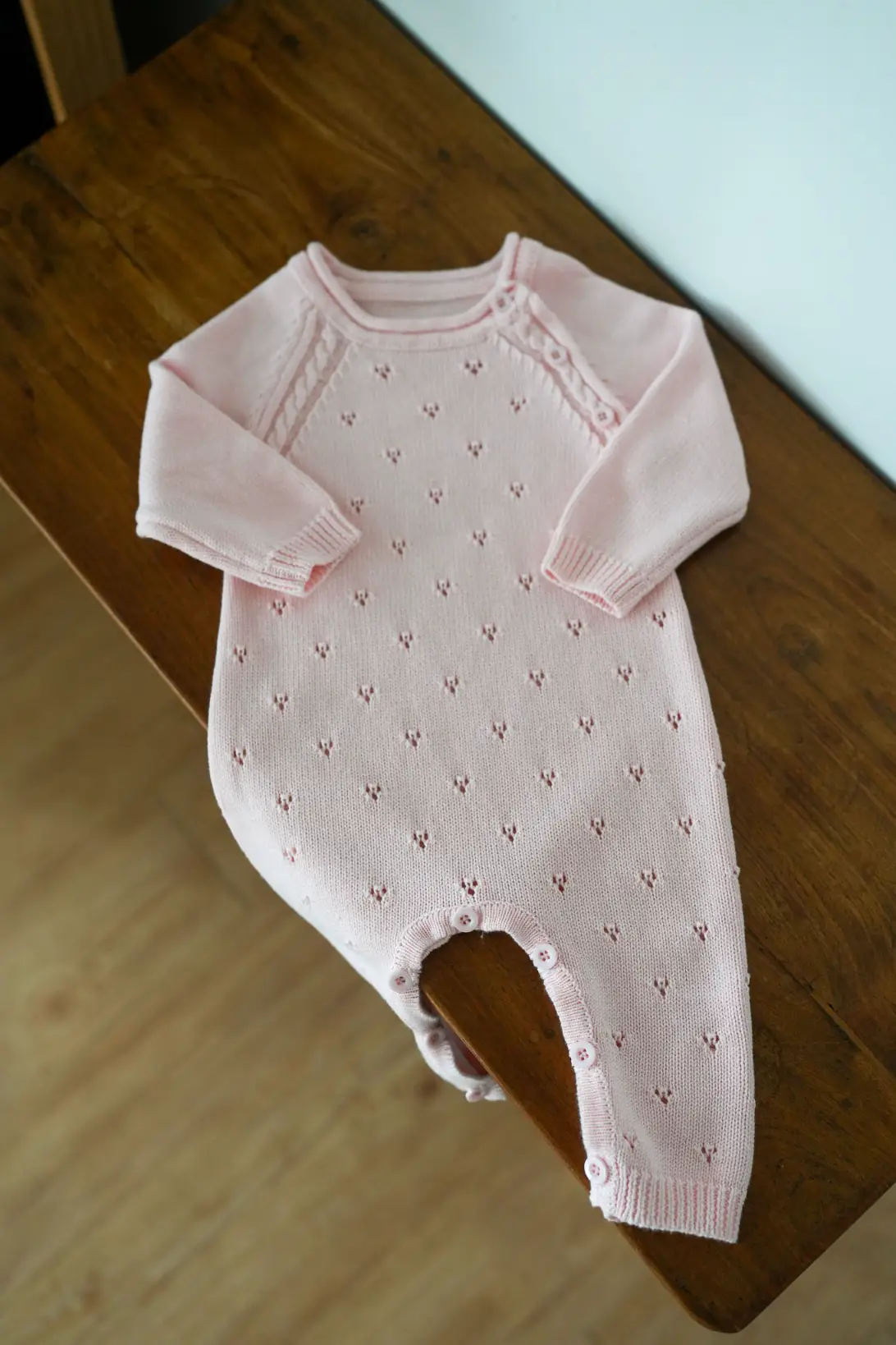 Pink Cloud knitted Romper