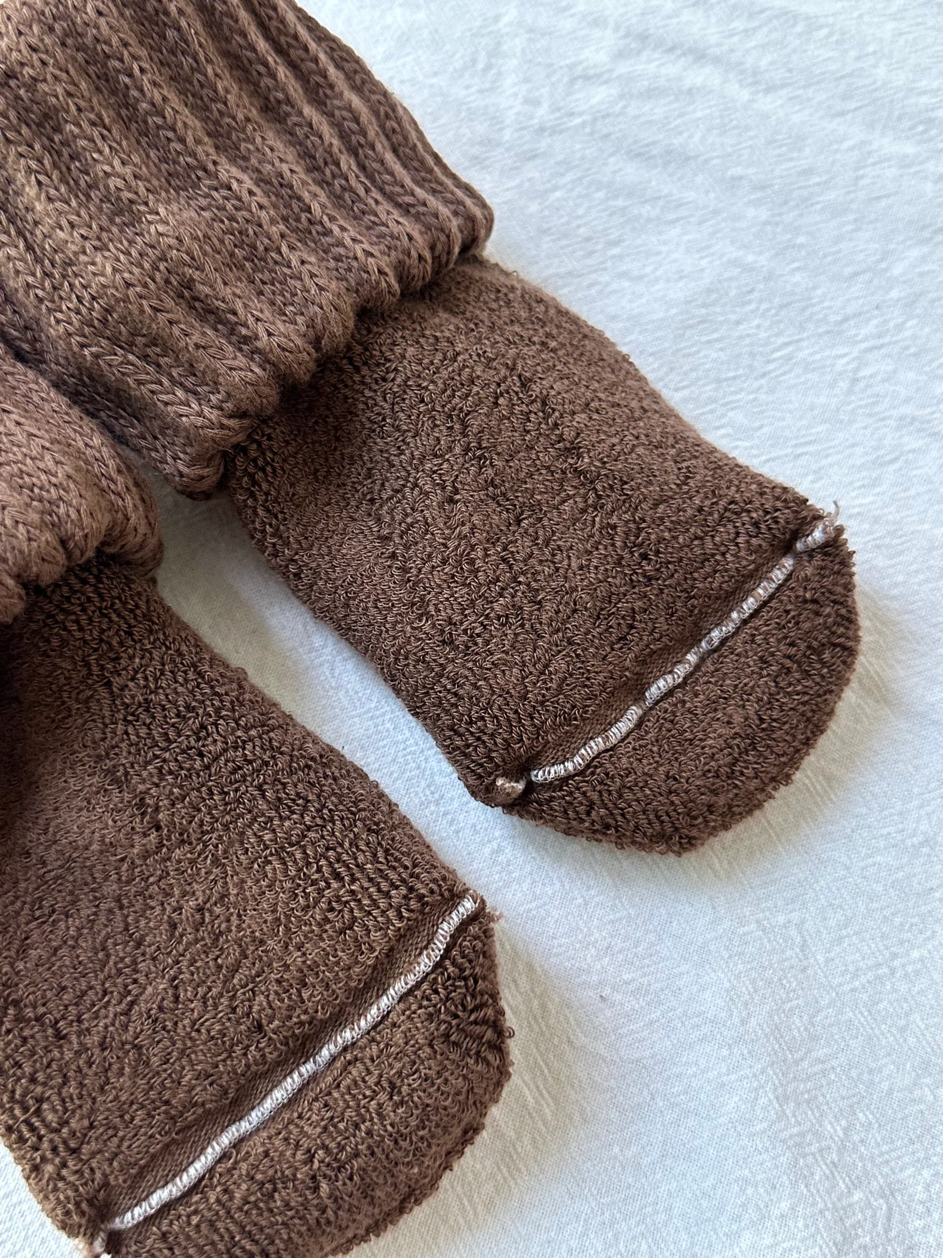high baby cotton socks with ribbed texture